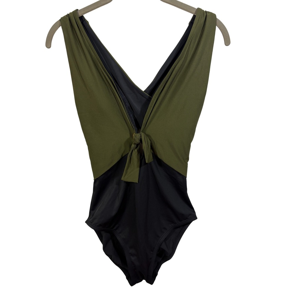 New! Magicsuit Juxtapose Halle One Piece Swimsuit Bamboo Green Black Size 8 M - Picture 6 of 6